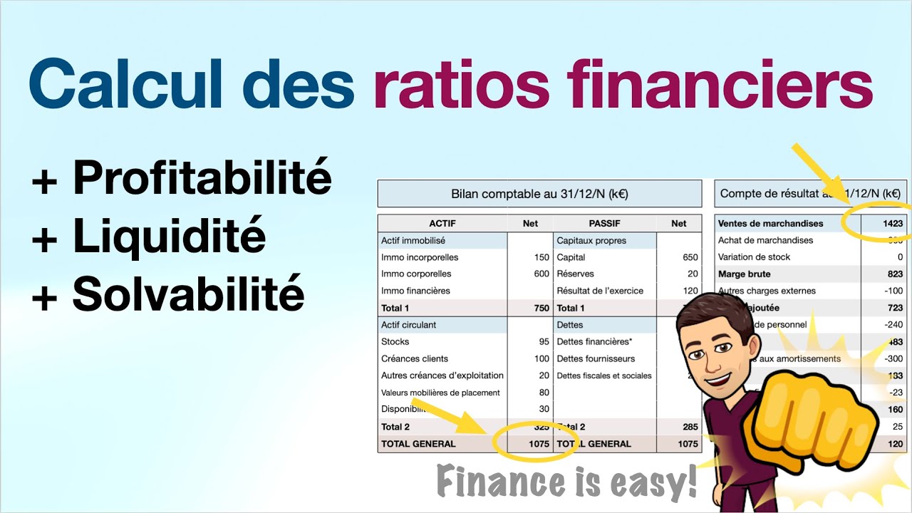 Calcul (et interprétation) des ratios financiers